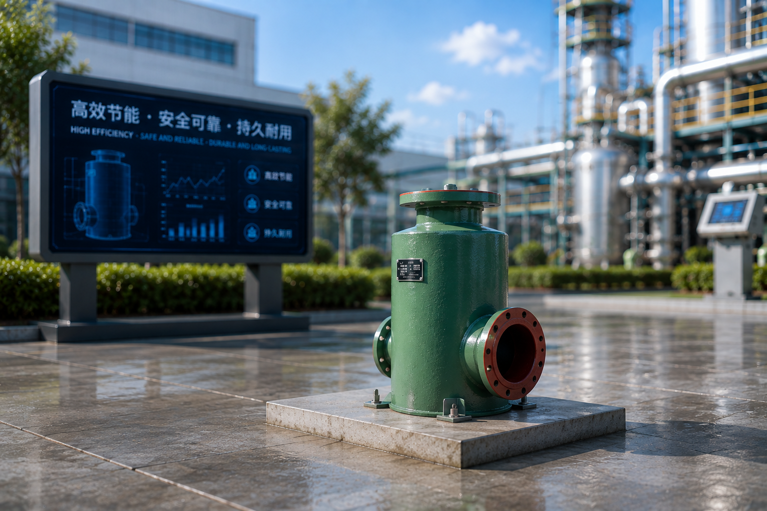 立式角通除污器